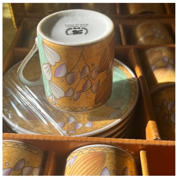 Vintage Urabi espresso qahwa coffee cups & saucers (24) - Picture 6 of 9